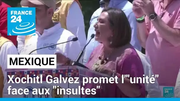 Mexique : la candidate de l'opposition Xochitl Galvez promet l'"unité" face aux "insultes"