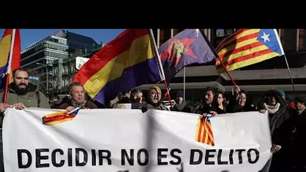 Manifestations contre le procès des indépendantistes catalans