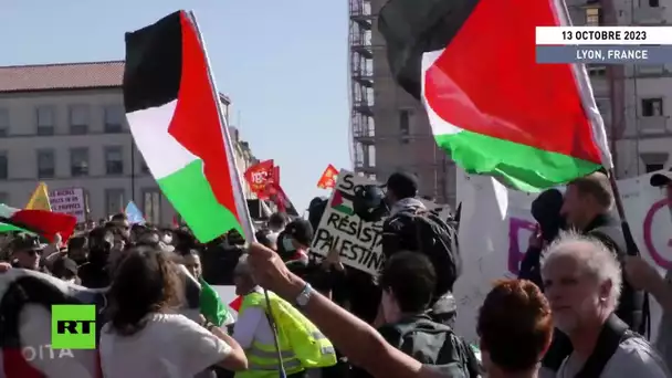 Des centaines de personnes ont défilé à Lyon en solidarité avec les Palestiniens