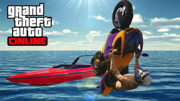 GTA 5 - Top 10 stunts ! Epic Boats landing !