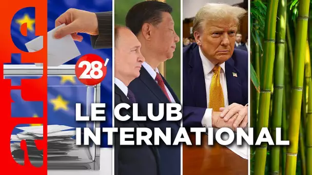 Poutine en Chine, haine des politiques, procès de Trump… | Le Club International - 28 minutes - ARTE