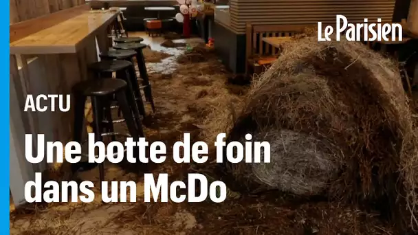 Des agriculteurs déversent du foin dans un McDonald's après s’être fait refuser un café gratuit