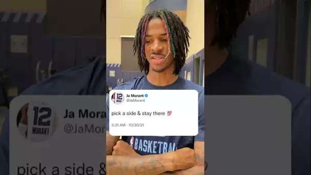 Ja Morant Explains His Tweets | #Shorts