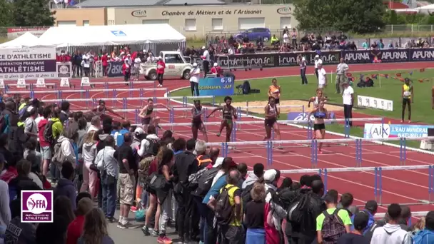 Châteauroux 2016 : Finale 100 m haies Juniors (Laura Valette en 13&#039;&#039;31)