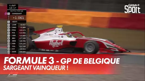 Sargeant s'impose, Pourchaire 5ème - GP de Belgique Formule 3