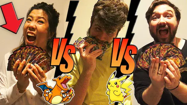 TOURNOI D'OUVERTURE DE 36 BOOSTERS POKEMON ! DavidLafargePokemon VS Juliette VS Bidule !