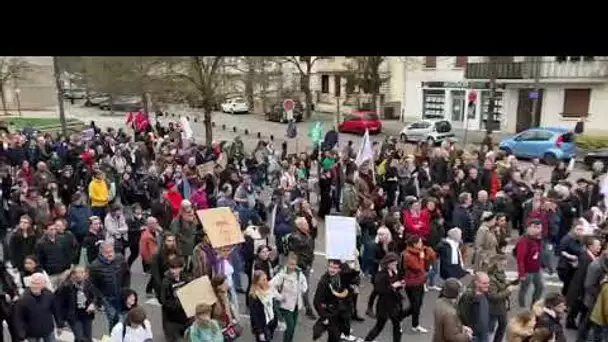 Manifestation contre la réforme des retraites à Dijon, suite du cortège