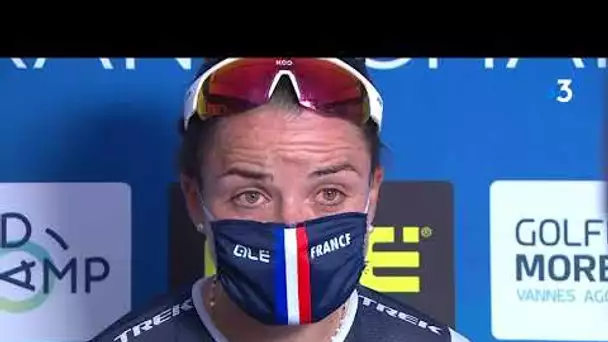 Audrey Cordon-Ragot sacrée championne de France de cyclisme à Grand-Champ (Morbihan)