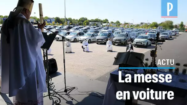 A Châlons-en-Champagne, la messe reprend sur un parking