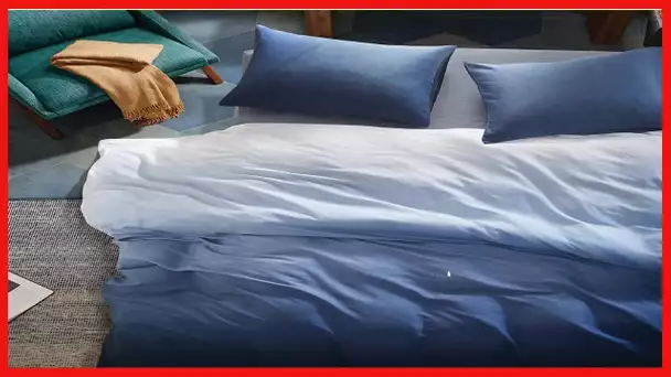 Inspire by INTELLIGENT DESIGN Reversible 100% Cotton Sateen Duvet - Breathable Comforter Cover