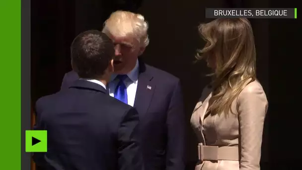 Première rencontre entre Trump et Macron, à l&#039;ambassade américaine à Bruxelles