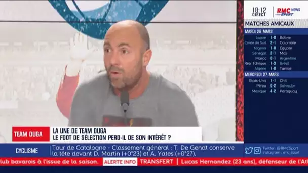 Le coup de gueule de Duga sur le football de sélection