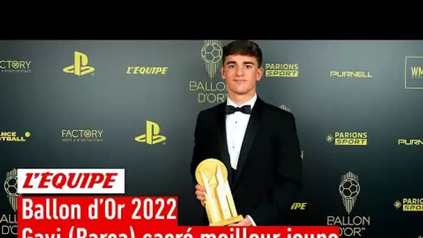 Ballon d'Or 2022 - Gavi (Barça) remporte le trophée Kopa du meilleur jeune