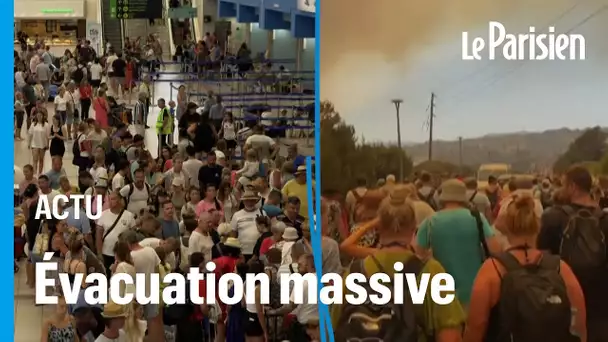 « C’était terrible » : les touristes fuient Rhodes, en proie aux incendies