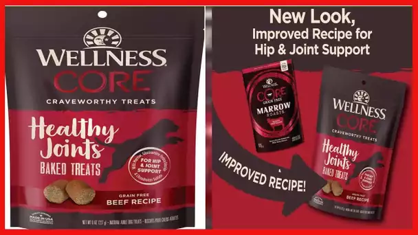 Wellness CORE Healthy Joints Crunchy Dog Treats (Previously Marrow Roasts), Natural Grain-Free