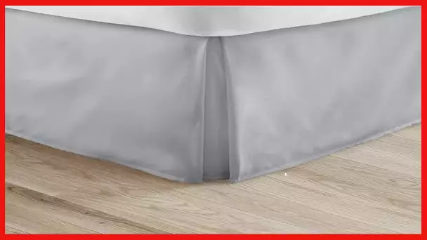 Linen Market Pleated Bed Skirt, Queen, Light Gray