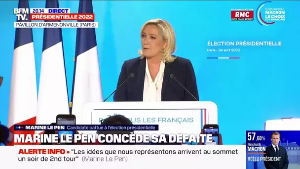 Marine Le Pen: "Je n'ai aujourd'hui aucun ressentiment ni rancœur"