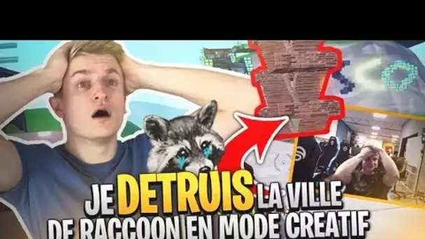 JE DETRUIS LA VILLE DE RACCOON EN MODE CRÉATIF, IL PLEURE