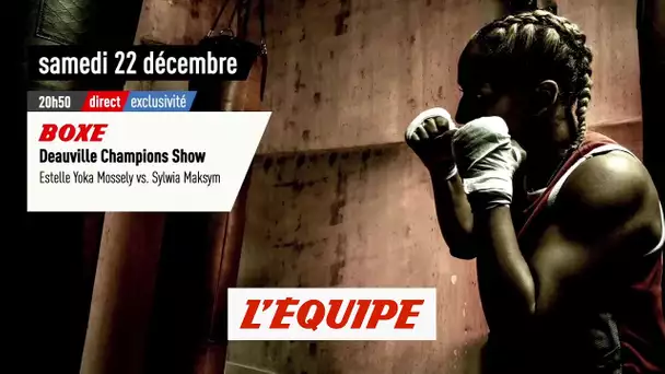 Estelle Yoka Mossely sur le ring pour une séance de sparring - Boxe - Légers (F)