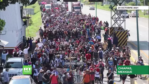 «Nous venons en paix» : une caravane de plusieurs milliers de migrants traverse le Mexique