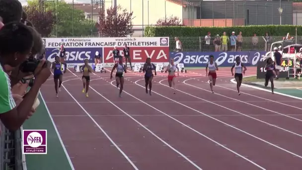 Albi 2015 : Finale 100 m Juniors F (Doriane Kouakou en 12&#039;&#039;01)