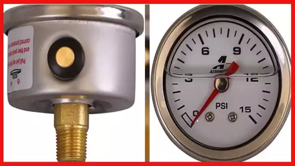 Aeromotive 15632 Fuel Pressure Gauge - 0 to 15 psi