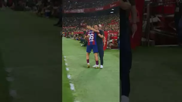 FERMÍN celebrates with XAVI 🥹🥰