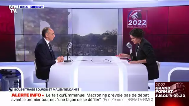 L'intégrale de l'Interview "2022 Grand Format" d'Eric Zemmour face à Apolline de Malherbe