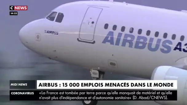 Airbus va supprimer environ 15.000 postes dans le monde