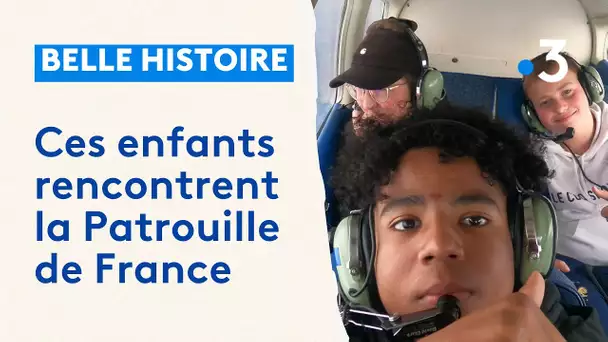 Les pilotes de la Patrouille de France rencontrent des enfants malades sur la BA 133