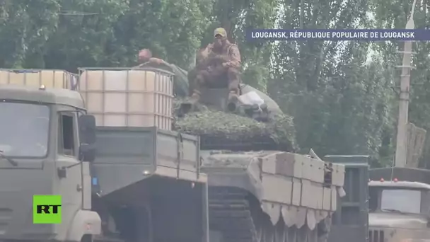 Les colonnes présumées des véhicules de la SMP Wagner repérées à Lougansk