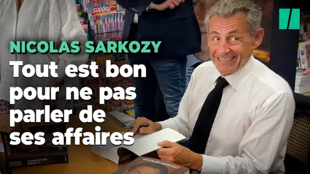 Toutes ces fois où Sarkozy a préféré parler d’autre chose que de ses affaires