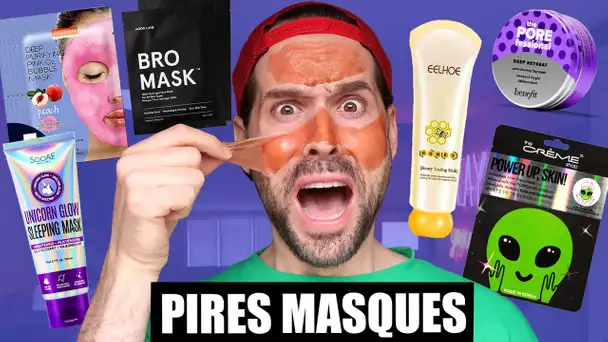 JE TESTE DES MASQUES DE BEAUTÉ PENDANT UNE SEMAINE (ce sont les pires) - HUBY