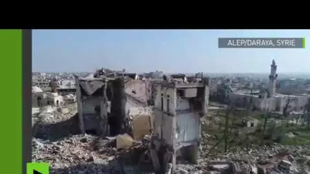 Des drones filment l&#039;ampleur de la destruction des villes syriennes