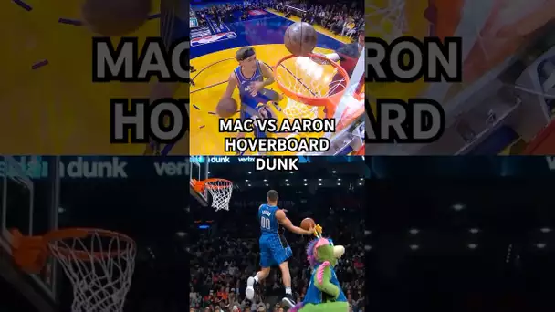 Side by side comparison of Mac McClung and Aaron Gordon Hoverboard dunk