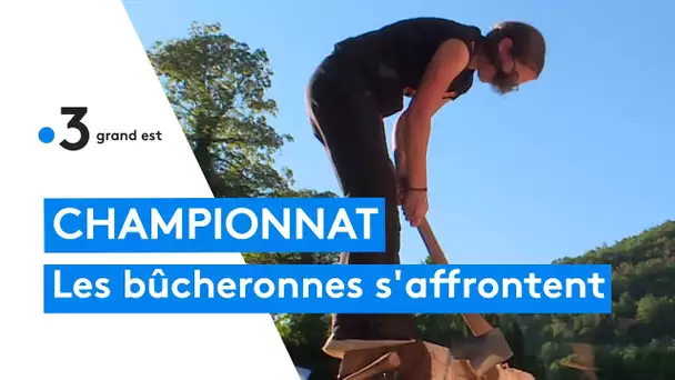 Les femmes en puissance au championnat de France de bûcheronnage sportif