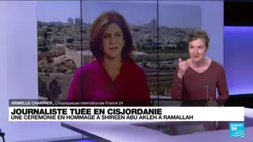 Journaliste tuée en Cisjordanie : cérémonie d'hommage à Shireen Abu Akleh à Ramallah • FRANCE 24