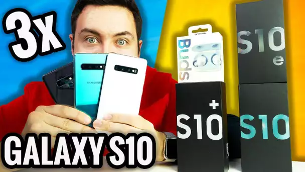 J&#039;ai les 3 Galaxy S10, S10+ et S10e ! (Unboxing)