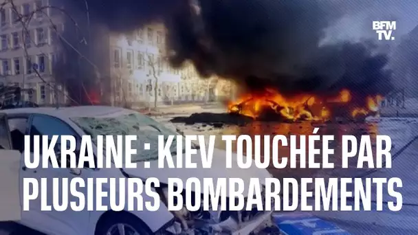 Guerre en Ukraine: la ville de Kiev touchée par plusieurs bombardements