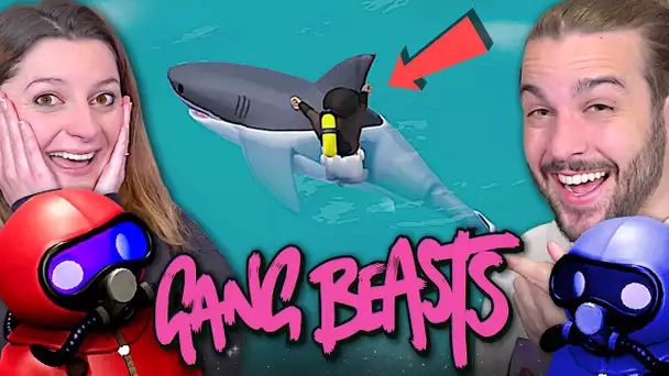 ON A ATTRAPE UN REQUIN SUR LA NOUVELLE MAP ! GANG BEASTS FR