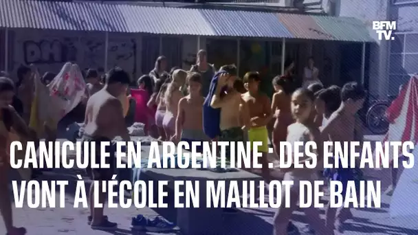 Argentine: face à la canicule, une école encourage les élèves à venir en maillot de bain