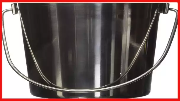 Advance Pet Products Heavy Stainless Steel Round Bucket, 4 Quart