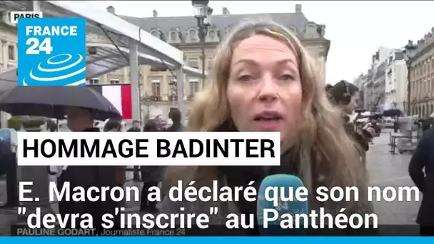 Emmanuel Macron rend hommage à Badinter, dont le nom "devra s'inscrire" au Panthéon • FRANCE 24