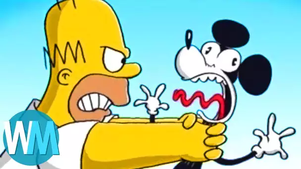 Top 10 des fois où les SIMPSON se sont MOQUÉS de DISNEY !