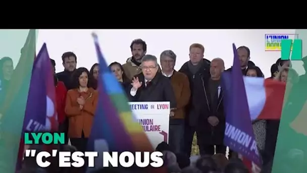 Mélenchon pousse la chansonnette (symbolique) à Lyon pour son meeting pour la paix