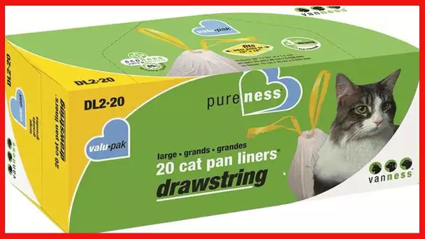 Van Ness Large Drawstring Valu-Pak Cat Pan Liners, 20 Count