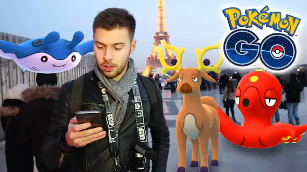 CERFROUSSE OCTILLERY ET D&#039;AUTRES A LA TOUR EIFFEL - VLOG POKEMON GO