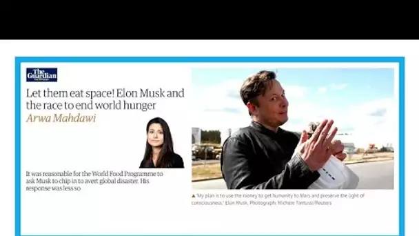 Elon Musk interpellé par le Programme alimentaire mondial: "Qu'ils mangent de l'espace!"