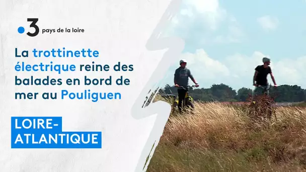 Les trottinettes électriques reine des balades en bord de mer au Pouliguen en Loire-Atlantique