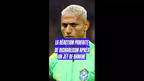 La réaction parfaite de Richarlison après un jet de banane 🤔 #shorts